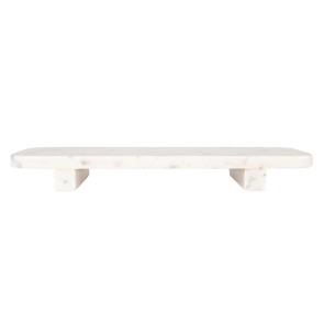 Charlotte - Marble Footed Serving Pedestal, White