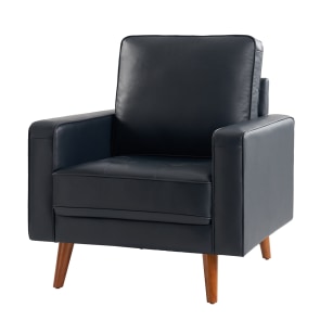 Maverick - Armchair Mid-Century Armchair in Genuine Leather