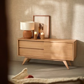 Esmée - Meuble TV en chêne massif 130 cm