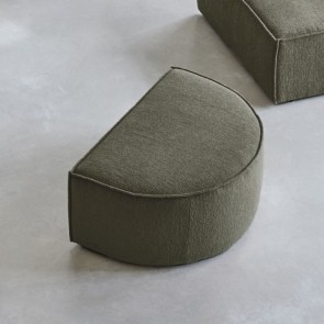 Dario - Repose-pieds en tissu vert