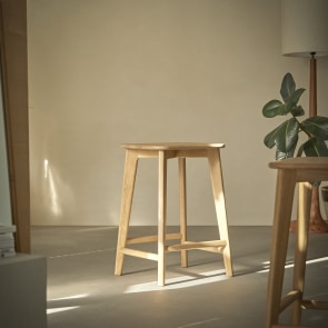 Abel - Solid oak bar stool