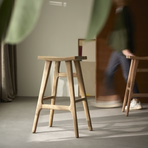 Alia - Barkruk van gerecycled massief teak