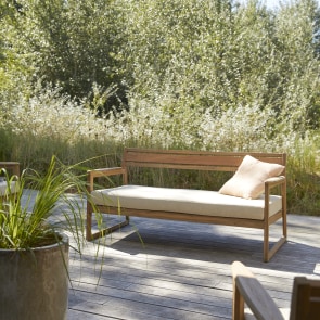 Vasco - Banquette de jardin en teck massif recyclé