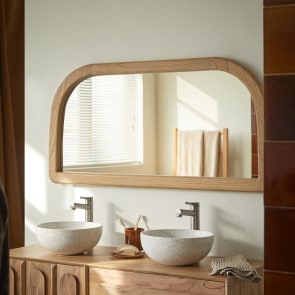 Léonie - Miroir salle de bain en mindi 120x60 cm