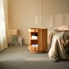 Andréa - Bedside table in solid mindi wood