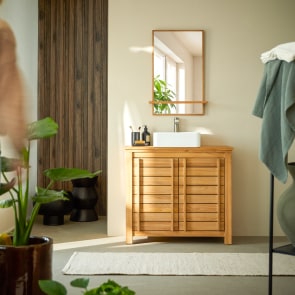 Rose - Mobile sotto lavabo in teak massello 90 cm