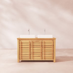Rose - Mobile sotto lavabo in teak massello 125 cm