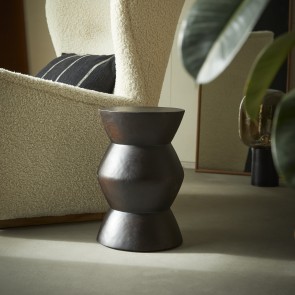 Tera - Tavolino in teak massiccio nero