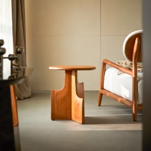 Sun - Beistelltisch aus massivem Teakholz