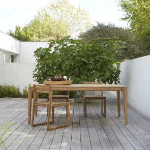 Vasco - Table de jardin en teck massif recyclé 6-8 pers.