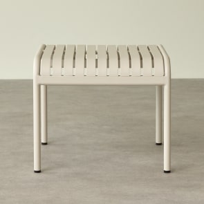 Gaby - Table d'appoint de jardin en métal beige