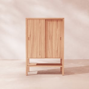 Anton - Aparador de teca maciza 100 cm