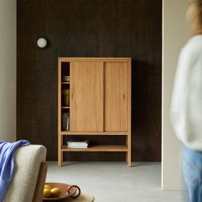 Anton - Sideboard aus massivem Teak 100 cm