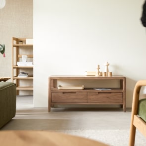 Arto - TV-Schrank aus massivem Nussbaum 100 cm