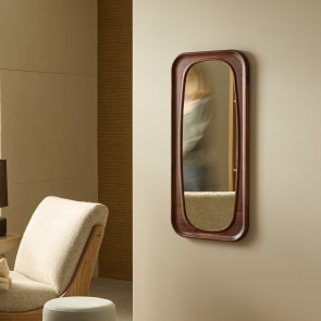 Eddy - Spiegel aus massivem Akazienholz
