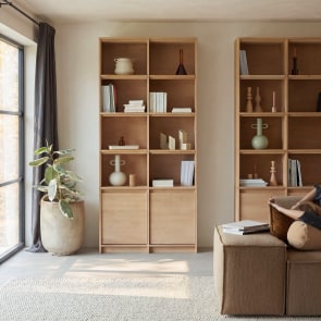 Aliette - Biblioteca de roble macizo