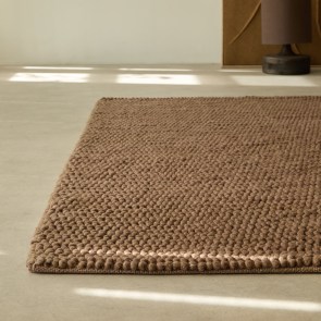 Arya - Tappeto in lana e cotone 140 x 200 cm – Chocolate
