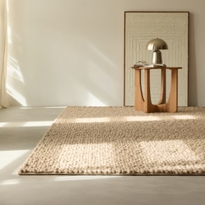 Kali - Wol- en katoentapijt 250 x 350 cm – Beige