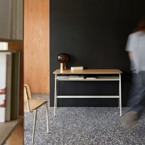 Mio - Desk in ash and cream metal