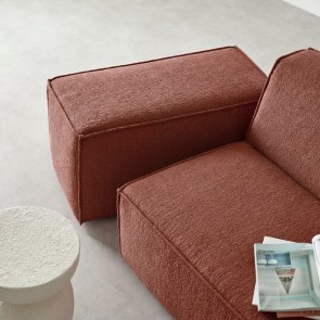 Dario - Accoudoir modulable en tissu acajou