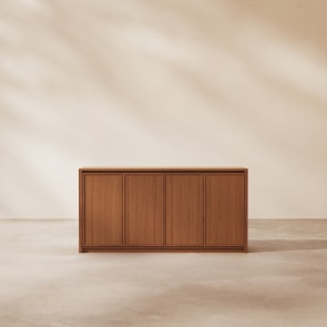 Jane - Buffet en teck massif foncé 160 cm