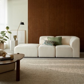 Vénus - Modulares 3-4 Sitzer-Sofa aus Ecru-Stoff