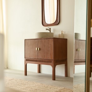 Kate - Mobile sottolavabo in acacia massello 80 cm