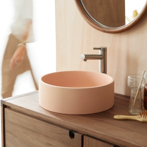 Gina - Vasque ronde béton blush ∅ 39 cm