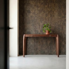 Luna - Consola de entrada de madera maciza de palisandro