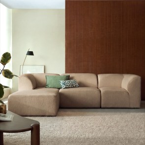 Vénus - Sofa aus taupefarbenem Stoff, 4-5 Sitzplätze