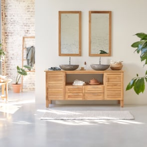 Soho - Solid Teak 65" Double Vanity