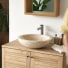 Calypso - Waschbecken aus Marmor cream ∅ 43cm