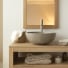 Ibyza - Lavabo redondo de mármol gris ∅ 40 cm