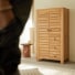 Minimalys - Kleiderschrank mit Kleiderstange aus massivem Teak