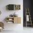 Typo - Mueble para lavabo de teca maciza de 90 cm