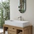 Pegase - Vasque rectangulaire en terrazzo l. 90 cm