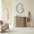 Louise - Mueble de baño de roble y piedra de 110 cm