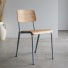 Mio - Sedia in legno di frassino e metallo grey