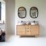 Jonàk - Mueble para lavabo de teca maciza de 145 cm