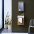 Stelle - Mobile per il bagno in teak massello e lavabo in marmo cream