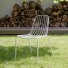 Arty - Silla de jardín de metal blanca