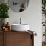 Milos - Lavabo redondo de terrazo prémium moon ∅ 40 cm