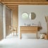 Edgar - Mueble de baño de teca maciza y cerámica de 120 cm