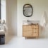 Jonàk - Mueble para lavabo de teca maciza de 95 cm