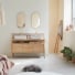 Pola - Solid oak vanity unit 140 cm