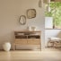 Pola - 2-drawer console table in solid oak