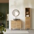 Soho - Mueble para lavabo de roble macizo de 85 cm