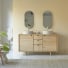 Jonàk - Mueble para lavabo de roble macizo de 145 cm