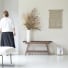 Pampa - Low console table in solid walnut 