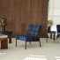 Barbican - Fauteuil français bleu